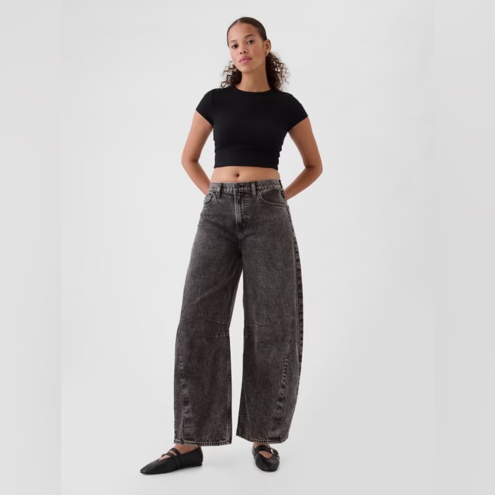 GAP High-Rise Horseshoe Jeans - Washed Black 10R